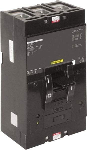 Square D - 350 Amp, 600 V, 3 Pole, Panel Mount Molded Case Circuit Breaker - Thermal Magnetic Trip, Multiple Breaking Capacity Ratings - Exact Tool & Supply