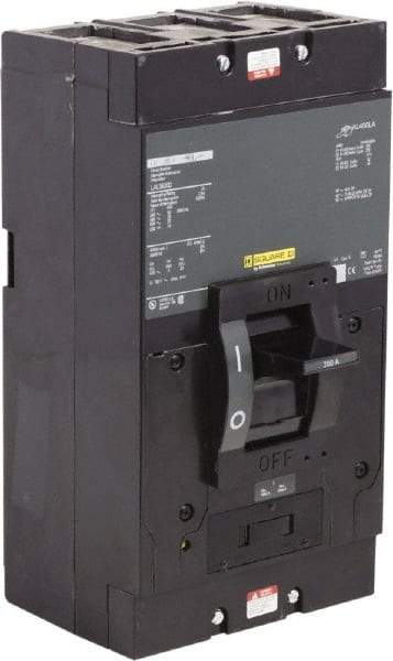Square D - 200 Amp, 600 V, 3 Pole, Panel Mount Molded Case Circuit Breaker - Thermal Magnetic Trip, Multiple Breaking Capacity Ratings - Exact Tool & Supply