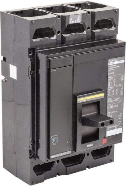 Square D - 400 Amp, 600 V, 3 Pole, Panel Mount Molded Case Circuit Breaker - Multiple Breaking Capacity Ratings - Exact Tool & Supply