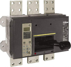 Square D - 1600 Amp, 600 VAC, 3 Pole, Panel Mount Molded Case Circuit Breaker - Electronic Trip, Multiple Breaking Capacity Ratings, 3/0 AWG - Exact Tool & Supply