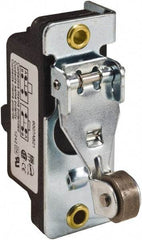Square D - SPDT, NC/NO, 600 VAC, Screw Terminal, Roller Plunger Actuator, General Purpose Limit Switch - 1 NEMA Rating, IP20 IPR Rating, 1/2 Lb. Operating Force - Exact Tool & Supply