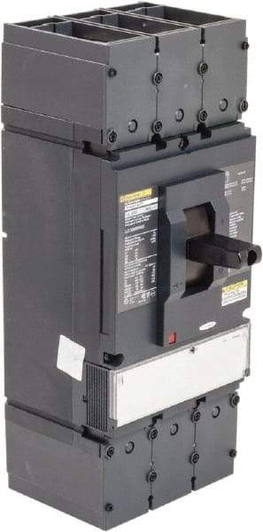 Square D - 600 Volt, 600 Amp, Automatic Molded Case Switch - 3 Pole, 100 at 480 VAC, 125 at 240 VAC, 50 at 600 VAC kA Interrupting Rating, Line/Load Lug Connection - Exact Tool & Supply