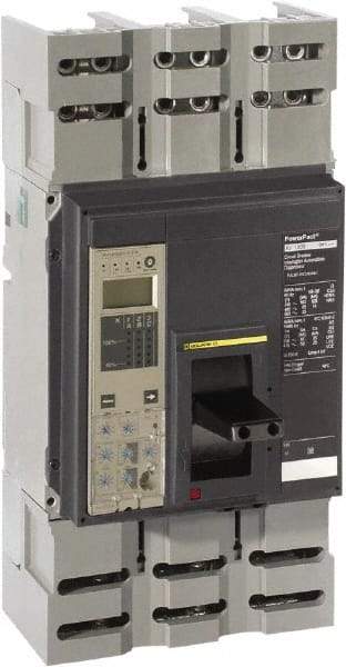 Square D - 1200 Amp, 600 VAC, 3 Pole, Panel Mount Molded Case Circuit Breaker - Electronic Trip, Multiple Breaking Capacity Ratings, 3/0 AWG - Exact Tool & Supply