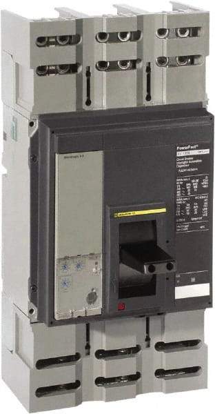 Square D - 1200 Amp, 600 VAC, 3 Pole, Panel Mount Molded Case Circuit Breaker - Electronic Trip, Multiple Breaking Capacity Ratings, 3/0 AWG - Exact Tool & Supply