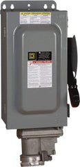 Square D - 60 Amp, 600 VAC, 3 Pole Nonfused Safety Switch - NEMA 12 & 3R, 30 hp at 600 VAC (Single Phase), 60 hp at 600 VAC (Triple Phase) - Exact Tool & Supply