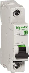 Schneider Electric - 6 Amp, 440 VAC, 1 Pole, DIN Rail Mounted Miniature Circuit Breaker - Magnetic Trip, Multiple Breaking Capacity Ratings, 18-4 AWG, 76mm Deep x 81mm High x 18mm Wide - Exact Tool & Supply