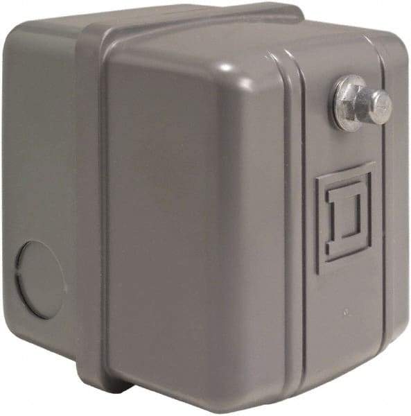 Square D - 1, 7, 9 and 3R NEMA Rated, 8 to 20 psi, Electromechanical Pressure and Level Switch - Adjustable Pressure, 575 VAC, L1-T1, L2-T2 Terminal, For Use with Square D Pumptrol - Exact Tool & Supply