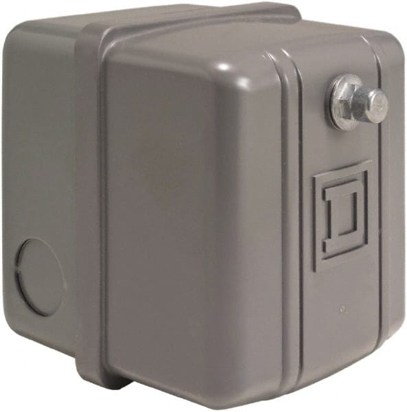 Square D - 1 NEMA Rated, DPST, 40 to 60 psi, Electromechanical, Snap Action Pressure and Level Switch - Exact Tool & Supply