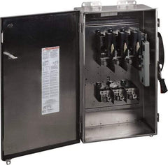 Square D - 200 Amp, 600 VAC/VDC, 3 Pole Nonfused Safety Switch - NEMA 12, 3, 3R, 4 & 4X, 50 hp at 600 VAC, 50 hp at 600 VDC (Single Phase), 150 hp at 600 VAC, 50 hp at 600 VDC (Triple Phase), ST Contact Form - Exact Tool & Supply