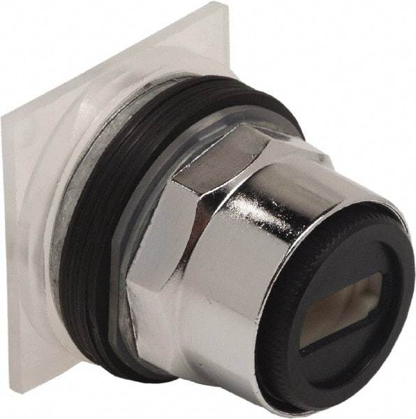 Schneider Electric - 1.18 Inch Mount Hole, 3 Position, Pushbutton Operated, Selector Switch Only - Maintained (MA), without Contact Blocks, Weatherproof and Dust and Oil Resistant - Exact Tool & Supply