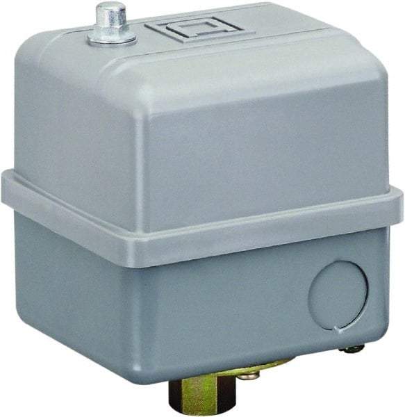 Square D - 1, 7, 9 and 3R NEMA Rated, 80 to 100 psi, Electromechanical Pressure and Level Switch - Adjustable Pressure, 575 VAC, L1-T1, L2-T2 Terminal, For Use with Square D Pumptrol - Exact Tool & Supply