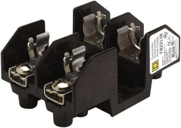 Square D - 2 Pole, 250 Volt, 30 Amp, Surface Mount Fuse Holder - Compatible with R Class Fuse - Exact Tool & Supply