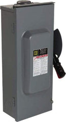 Square D - 100 Amp, 600 VAC/VDC, 3 Pole Nonfused Safety Switch - NEMA 3R, 40 hp at 600 VAC, 50 hp at 600 VDC (Single Phase), 100 hp at 600 VAC, 50 hp at 600 VDC (Triple Phase), 3PST Contact Form - Exact Tool & Supply