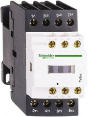 Schneider Electric - 4 Pole, 24 Coil VAC at 50/60 Hz, 32 Amp at 440 VAC, Nonreversible IEC Contactor - Bureau Veritas, CCC, CSA, CSA C22.2 No. 14, DNV, EN/IEC 60947-4-1, EN/IEC 60947-5-1, GL, GOST, LROS, RINA, RoHS Compliant, UL 508, UL Listed - Exact Tool & Supply