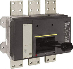 Square D - 1200 Amp, 600 VAC, 3 Pole, Panel Mount Molded Case Circuit Breaker - Electronic Trip, Multiple Breaking Capacity Ratings, 3/0 AWG - Exact Tool & Supply