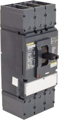 Square D - 600 Volt, 400 Amp, Automatic Molded Case Switch - 3 Pole, 18 at 600 VAC, 35 at 480 VAC, 65 at 240 VAC kA Interrupting Rating, Line/Load Lug Connection - Exact Tool & Supply