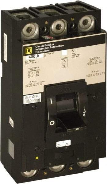 Square D - 300 Amp, 600 V, 3 Pole, Panel Mount Molded Case Circuit Breaker - Thermal Magnetic Trip, Multiple Breaking Capacity Ratings - Exact Tool & Supply