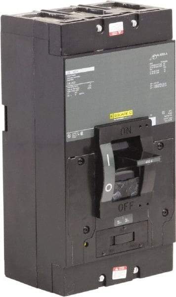 Square D - 400 Amp, 240 V, 3 Pole, Panel Mount Molded Case Circuit Breaker - Thermal Magnetic Trip, 25 kA at 240 VAC Breaking Capacity - Exact Tool & Supply