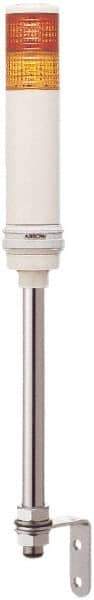 Schneider Electric - Orange & Red LED Flashing & Steady Stackable Tower Light with Buzzer - 70 to 85 dB, Pipe Mount, IP23, IP54, 24V, 14 to 122°F - Exact Tool & Supply