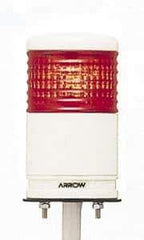 Schneider Electric - LED Lamp, Red, Flashing and Steady, Preassembled Stackable Tower Light Module Unit - 24 VDC, 100 Milliamp, IP54 Ingress Rating, Base Mount - Exact Tool & Supply