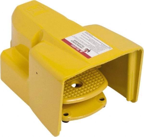 Square D - 1 Treadle, 0.6 Amp, Momentary (MO), DPDT, Electric Foot Switch - 2, 4 & 13 NEMA Rated, 11-1/2" Long x 6.8" Wide x 6-1/2" High - Exact Tool & Supply