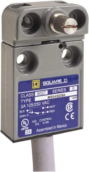 Square D - SPDT, NC/NO, 240 VAC, Prewired Terminal, Rotary Head Actuator, General Purpose Limit Switch - 1, 2, 4, 6, 6P NEMA Rating, IP67 IPR Rating - Exact Tool & Supply