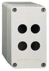 Schneider Electric - 8 Hole, 22mm Hole Diameter, Glass Reinforced Polyester Pushbutton Switch Enclosure - 226mm High x 85mm Wide x 83mm Deep - Exact Tool & Supply