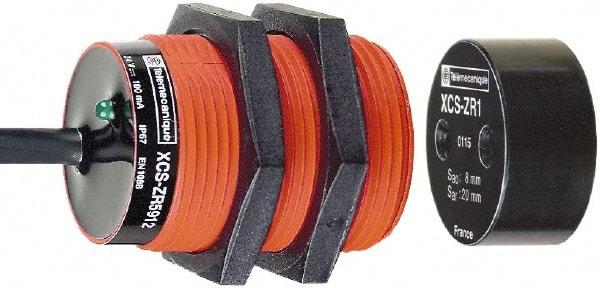 Telemecanique Sensors - NO/NC Configuration, 24 VDC, 100 Amp, Plastic, Noncontact Safety Limit Switch - 2m Cable Length, IP66, IP67 Ingress Rating - Exact Tool & Supply