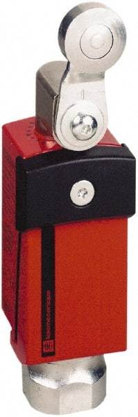Telemecanique Sensors - NO/2NC Configuration, Multiple Amp Level, Metal Roller Safety Limit Switch - 34mm Wide x 35mm Deep x 122mm High, IP66, IP67 Ingress Rating - Exact Tool & Supply