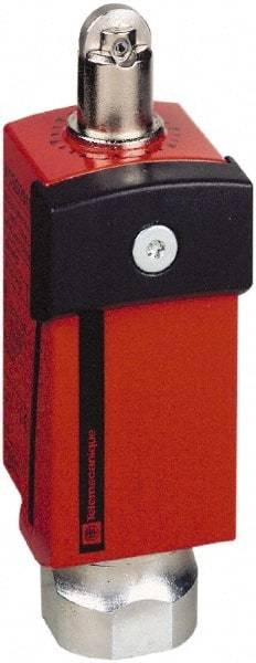 Telemecanique Sensors - NO/2NC Configuration, Multiple Amp Level, Metal Roller Plunger Safety Limit Switch - 34mm Wide x 35mm Deep x 100mm High, IP66, IP67 Ingress Rating - Exact Tool & Supply