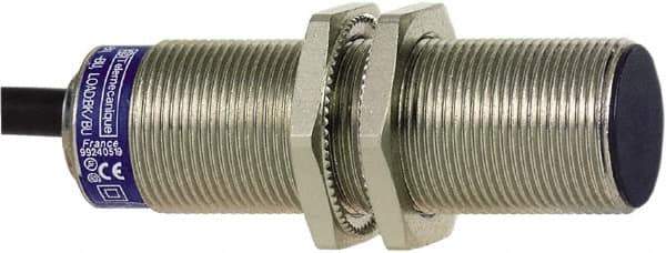 Telemecanique Sensors - NPN, PNP, 5mm Detection, Cylinder, Inductive Proximity Sensor - 2 Wires, IP68, 24 to 210 VDC, 24 to 240 VAC @ 50/60 Hz, M18x1 Thread, 60mm Long - Exact Tool & Supply