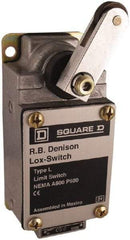 Square D - DPDT, NC/NO, 600 Volt, Screw Terminal, Rotary Spring Return Actuator, General Purpose Limit Switch - 1, 2, 4, 12, 13 NEMA Rating, IP67 IPR Rating - Exact Tool & Supply
