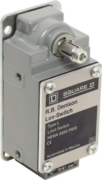 Square D - 10 Amp, NC Configuration, Left Hand Operation, Rope Operated Limit Switch - Automatic Reset, Cable Pull, 600 VAC - Exact Tool & Supply