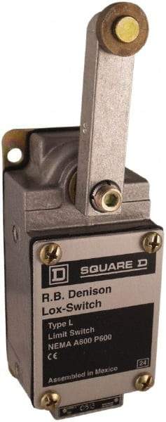 Square D - 3PDT, 2NC/NO, 600 Volt, Screw Terminal, Rotary Spring Return Actuator, General Purpose Limit Switch - 1, 2, 4, 12, 13 NEMA Rating, IP67 IPR Rating - Exact Tool & Supply