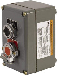 Schneider Electric - 1.18 Inch Mount Hole, Extended Straight, Pushbutton Switch - Weatherproof, Dust and Oil Resistant - Exact Tool & Supply