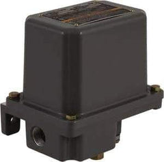 Square D - 7 and 9 NEMA Rated, SPDT, 1 to 40 psi, Electromechanical Pressure and Level Switch - Adjustable Pressure, 120 VAC at 6 Amp, 125 VDC at 0.22 Amp, 240 VAC at 3 Amp, 250 VDC at 0.27 Amp, 1/4 Inch Connector, Screw Terminal, For Use with 9012G - Exact Tool & Supply
