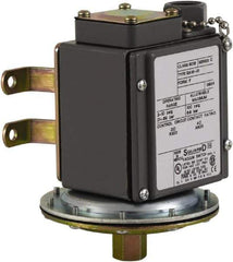 Square D - 4, 13 and 4X NEMA Rated, DPDT, 0.2 to 10 psi, Vacuum Switch Pressure and Level Switch - Adjustable Pressure, 120 VAC, 125 VDC, 240 VAC, 250 VDC, Screw Terminal - Exact Tool & Supply