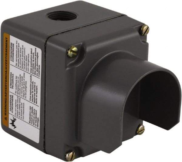 Schneider Electric - 1 Hole, 30mm Hole Diameter, Aluminum Pushbutton Switch Enclosure - 1, 3, 4, 6, 12, 13 NEMA Rated - Exact Tool & Supply
