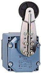 Telemecanique Sensors - 4P, NC/NO, 240 VAC, Screw Terminal, Roller Lever Actuator, General Purpose Limit Switch - IP54 IPR Rating - Exact Tool & Supply