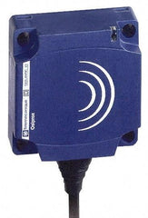 Telemecanique Sensors - NPN, PNP, NC, Flat, Inductive Proximity Sensor - 2 Wires, IP68, 12 to 24 VDC, 40mm Wide - Exact Tool & Supply