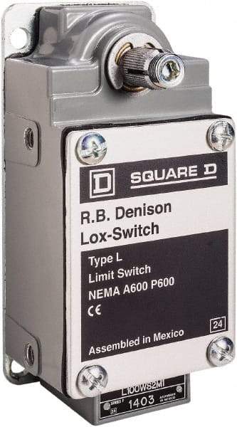 Square D - 3PDT, 3NO, 600 Volt, Screw Terminal, Rotary Spring Return Actuator, General Purpose Limit Switch - 1, 2, 4, 12, 13 NEMA Rating, IP67 IPR Rating - Exact Tool & Supply