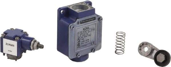 Telemecanique Sensors - SPDT, NC/NO, 300 VAC, 300 VDC, Screw Terminal, Roller Lever Actuator, General Purpose Limit Switch - 1, 2, 3, 4, 12 NEMA Rating, IP66 IPR Rating, Reversible Mount - Exact Tool & Supply