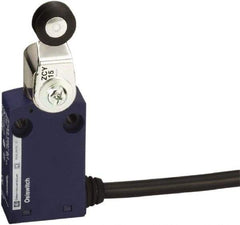 Telemecanique Sensors - DP, NC/NO, 240 VAC, Fixed Cable Terminal, Roller Lever Actuator, General Purpose Limit Switch - IP65 IPR Rating - Exact Tool & Supply