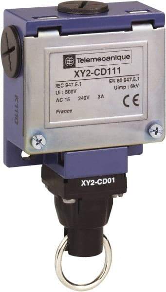 Telemecanique Sensors - 10 Amp, Rope Operated Limit Switch - Cable Pull, 240 VAC - Exact Tool & Supply