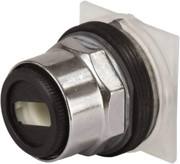 Schneider Electric - 1.18 Inch Mount Hole, 2 Position, Pushbutton Operated, Selector Switch Only - Maintained (MA), without Contact Blocks, Weatherproof and Dust and Oil Resistant - Exact Tool & Supply