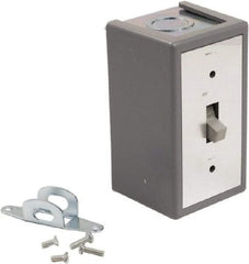 Square D - 3 Poles, 30 Amp, NEMA, Enclosed Toggle Manual Motor Starter - 1 hp at 90 VDC, 10 hp at 460 VAC, 10 hp at 575 VAC, 1-1/2 hp at 230 VDC, 2 hp at 115 VAC, 2 hp at 115 VDC & 7-1/2 hp at 230 VAC - Exact Tool & Supply