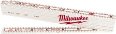 Milwaukee Tool - 6-1/2' Long, 1/100" Graduation, Folding Rule - 1-3/8" Wide, Composite Laminate - Exact Tool & Supply