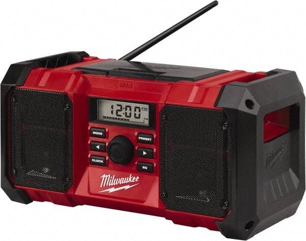 Milwaukee Tool - Backlit LCD Cordless Jobsite Radio - Powered by Battery - Exact Tool & Supply