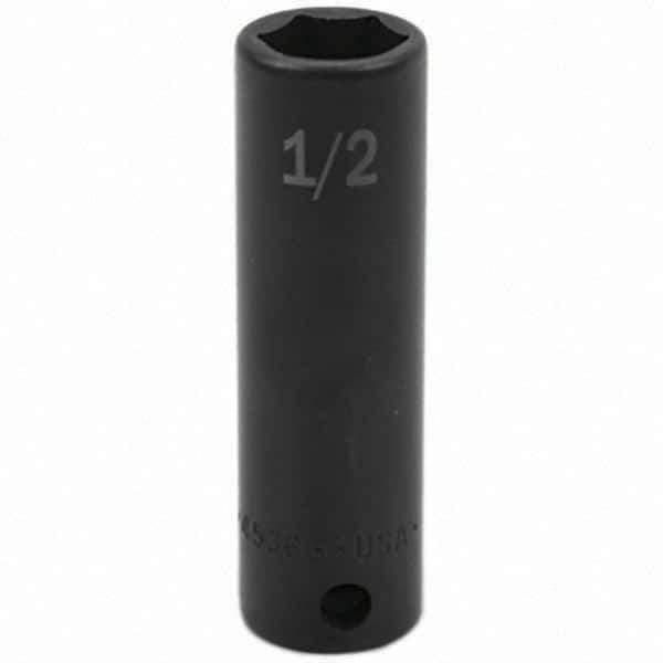 SK - Impact Socket - 3/8"DR 1/2" DEEP IMPACT SOCKET - Exact Tool & Supply