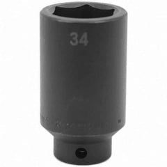 SK - Impact Socket - 1/2"DR 34MM DEEP IMPACT SOCKET - Exact Tool & Supply